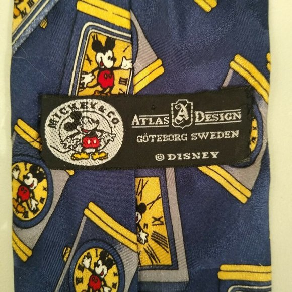 Mickey Mouse Watch Men's Necktie By Atlas Design - Picture 3 of 3
